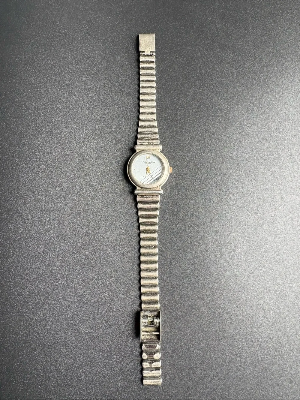 Dior Women’s Vintage Silver and Gold-Tone Round‎ Dial Bracelet Watch